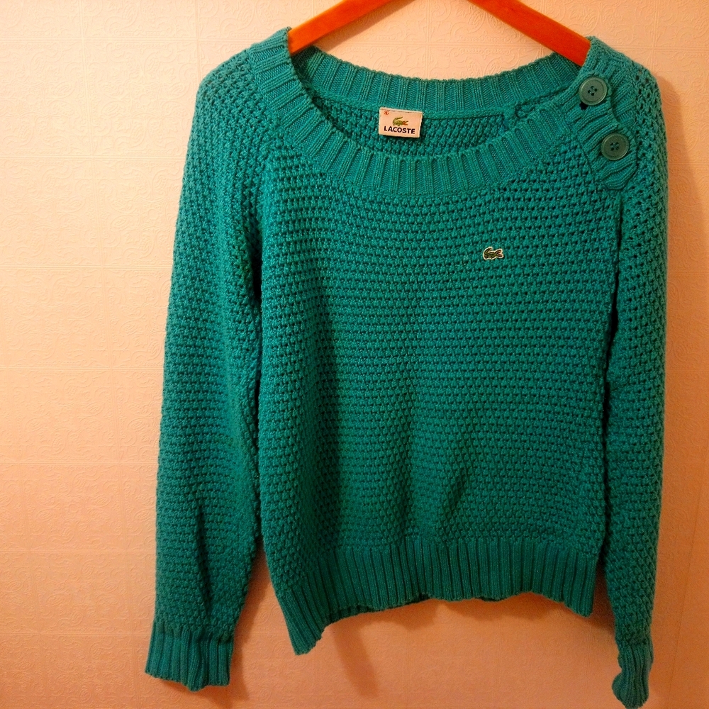 Turquoise Lacoste Sweater